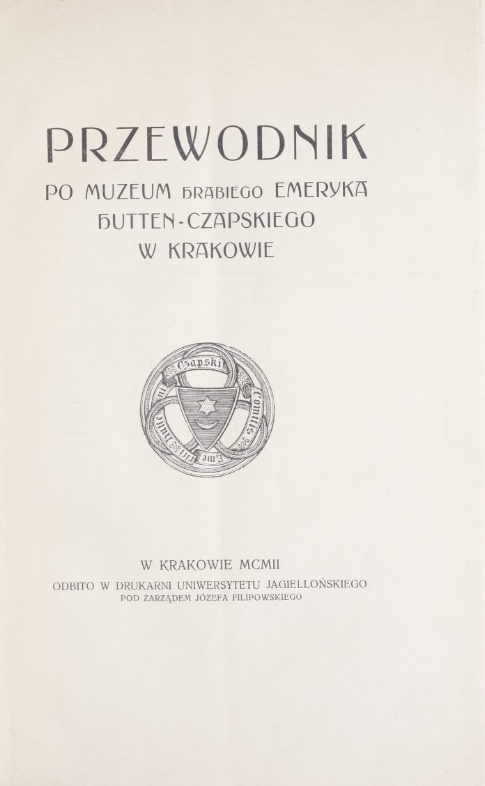Przewodnik po Muzeum hrabiego Emeryka Hutten-Czapskiego — karta tytułowa